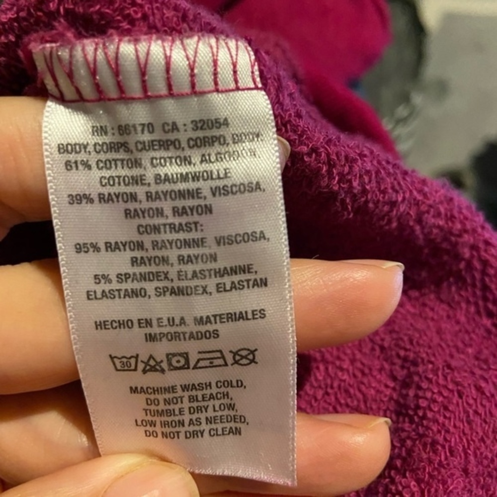 Anthropologie T.La Studio Sweatshirt in Fuchsia S - Picture 4 of 8
